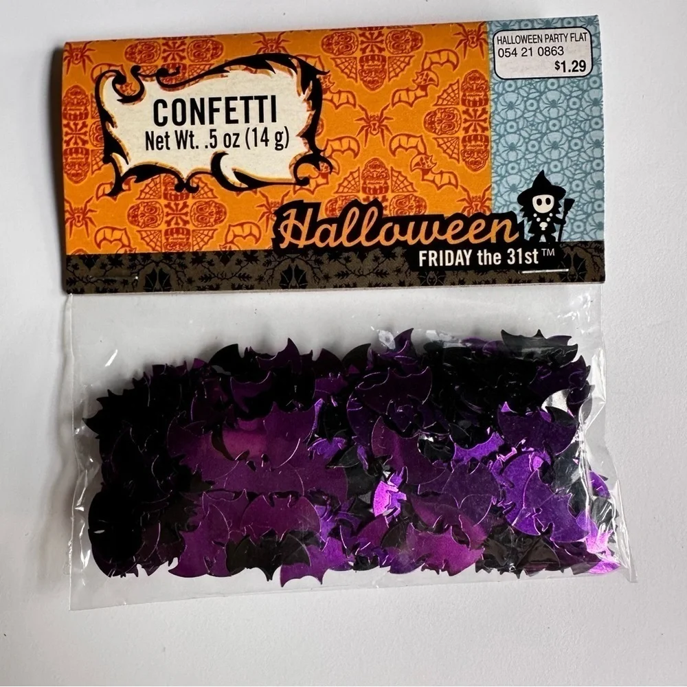 Target Bundle of Halloween Party Supplies. Confetti. Window Gels. Garland. Music